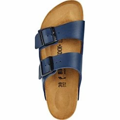 Birkenstock Arizona Sandals Birko-Flor Nubuk Narrow blue -Cheap Casual Sandals Store birkenstock arizona sandalen birko floor blau 3