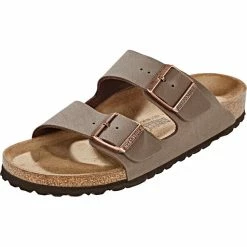 Birkenstock Arizona Sandals Birko-Flor Nubuk Narrow mocca