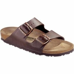Birkenstock Arizona Sandals Birko-Flor Nubuk Narrow dark brown