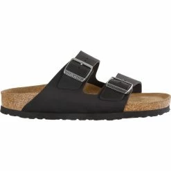 Birkenstock Arizona Sandals Oiled Leather Narrow black
