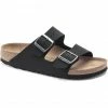 Birkenstock Arizona Sandals Birko-Flor Birkibuc Earthy Vegan Narrow black