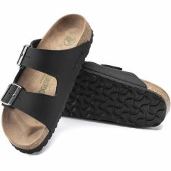 Birkenstock Arizona Sandals Birko-Flor Birkibuc Earthy Vegan Narrow black -Cheap Casual Sandals Store birkenstock arizona sandals birko flor birkibuc earthy vegan narrow black 4