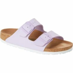 Birkenstock Arizona Sandals Birko-Flor Birkibuc Earthy Vegan Regular Women lavender fog