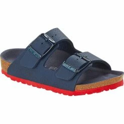 Birkenstock Arizona Sandals Birko-Flor Regular Kids desert soil blue red