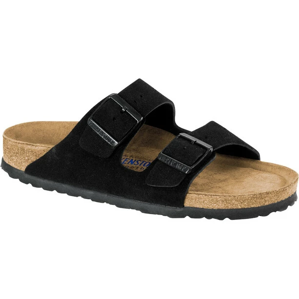Birkenstock Arizona Soft Footbed Sandals Suede Leather Narrow Women black 3 Birkenstock Arizona Soft Footbed Sandals Suede Leather Narrow Women black