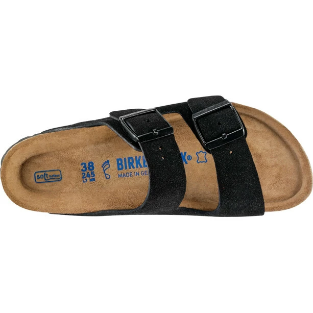Birkenstock Arizona Soft Footbed Sandals Suede Leather Narrow Women black 4 Birkenstock Arizona Soft Footbed Sandals Suede Leather Narrow Women black - Image 2