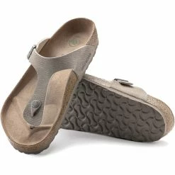 Birkenstock Gizeh Thong Sandals Birko-Flor Birkibuc Regular Men gray taupe -Cheap Casual Sandals Store birkenstock gizeh thong sandals birko flor birkibuc regular men gray taupe 4