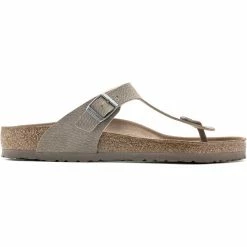 Birkenstock Gizeh Thong Sandals Birko-Flor Birkibuc Regular Men gray taupe -Cheap Casual Sandals Store birkenstock gizeh thong sandals birko flor birkibuc regular men gray taupe 5