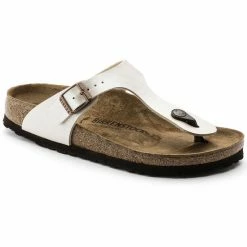 Birkenstock Gizeh Thong Sandals Birko-Flor Narrow Women graceful pearl white