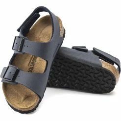 Birkenstock Milano HL Sandals Birko-Flor Birkibuc Regular Kids blau -Cheap Casual Sandals Store birkenstock milano hl sandals birko flor birkibuc regular kids blau 4