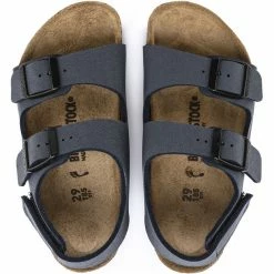 Birkenstock Milano HL Sandals Birko-Flor Birkibuc Regular Kids blau -Cheap Casual Sandals Store birkenstock milano hl sandals birko flor birkibuc regular kids blau 6