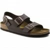 Birkenstock Milano Sandals Birko-Flor Regular dark brown -Cheap Casual Sandals Store birkenstock milano sandals birko flor regular dark brown 1