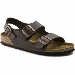 Birkenstock Milano Sandals Birko-Flor Regular dark brown