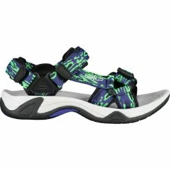 CMP Campagnolo Hamal Hiking Sandals Kids black blue/verde fluo