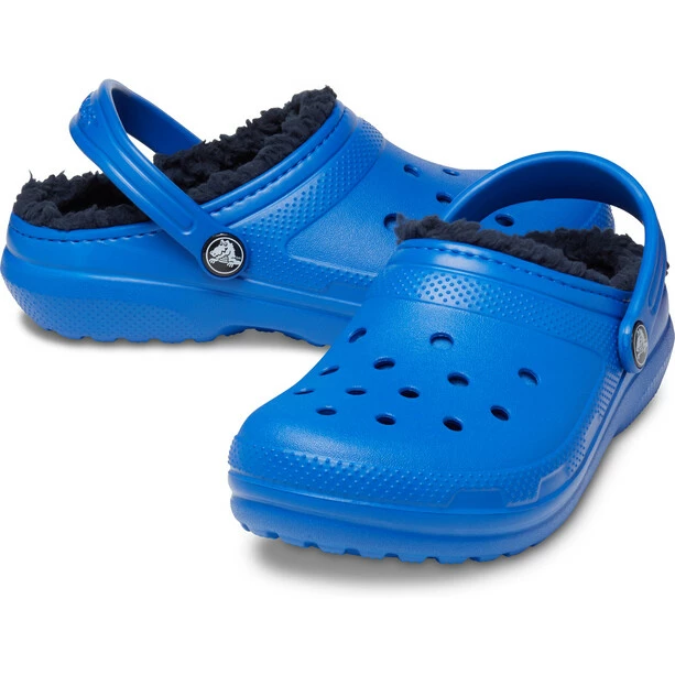Crocs Classic Lined Clogs Kids blue bolt 4 Crocs Classic Lined Clogs Kids blue bolt - Image 2