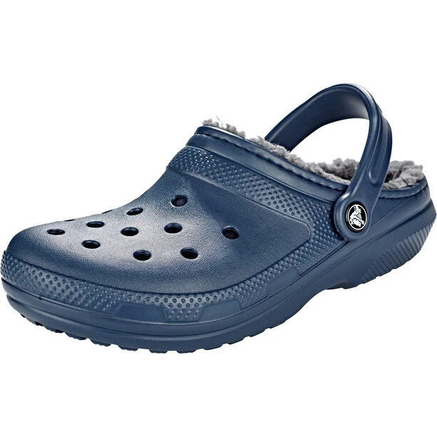 Crocs Classic Lined Clogs navy/charcoal 3 Crocs Classic Lined Clogs navy/charcoal