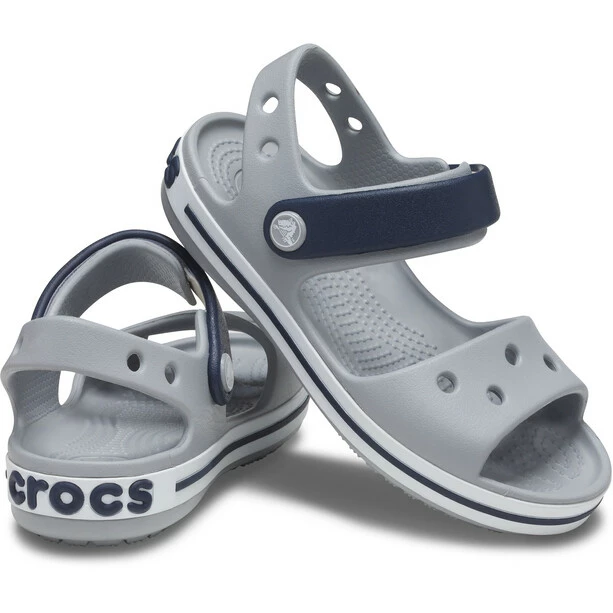 Crocs Crocband Sandals Kids light grey/navy 4 Crocs Crocband Sandals Kids light grey/navy - Image 2