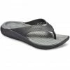 Crocs LiteRide Flip Sandals black/slate grey -Cheap Casual Sandals Store crocs literide flip sandals unisex black slate grey 1