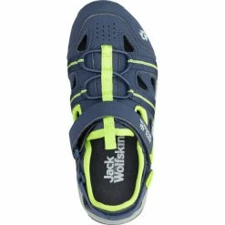 Jack Wolfskin Sun Climber Shoes Kids blue/lime -Cheap Casual Sandals Store jack wolfskin sun climber shoes kids blue lime 5