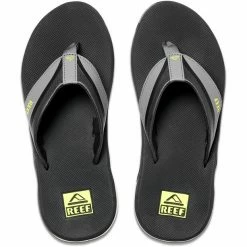 Reef Anchor Flip Sandals Men grey/lime -Cheap Casual Sandals Store reef anchor flip sandals men grey lime 4