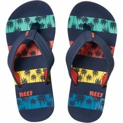 Reef Kids Ahi Flips Kids navy palms stripe 9 Reef Kids Ahi Flips Kids navy palms stripe -Cheap Casual Sandals Store reef kids ahi flips kids navy palms stripe 4