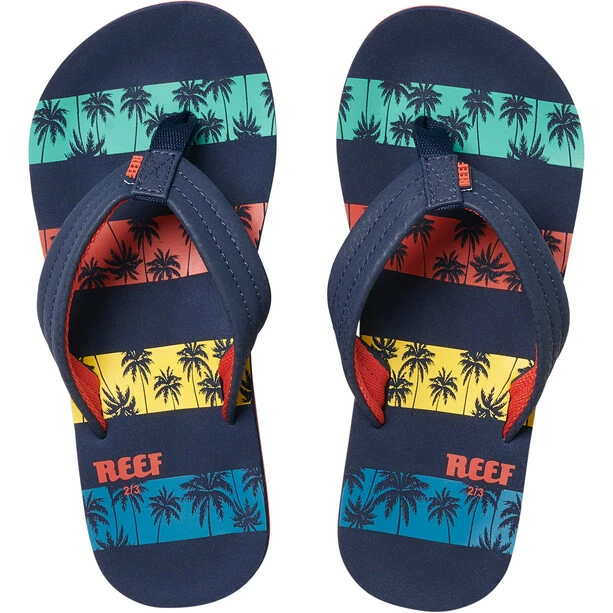 Reef Kids Ahi Flips Kids navy palms stripe 6 Reef Kids Ahi Flips Kids navy palms stripe - Image 4