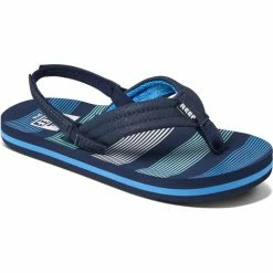 Reef Ahi Sandals Kids deep sea stripes