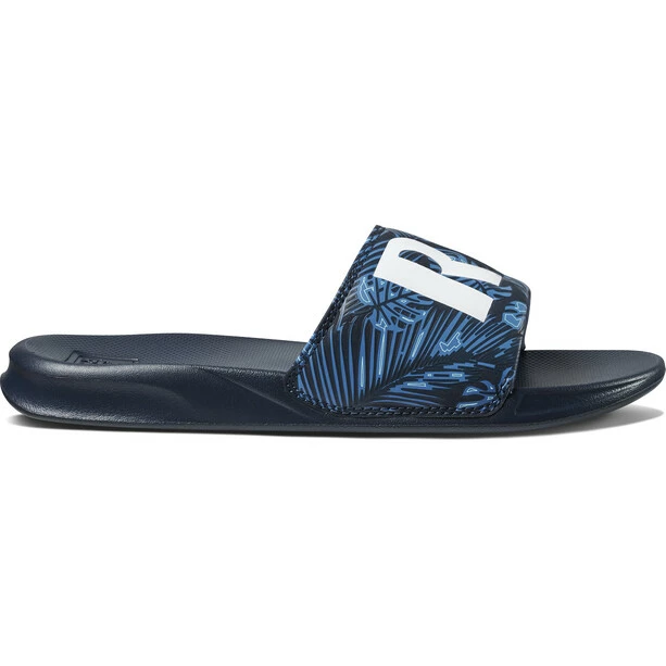 Reef One Slide Sandals Men navy palm 4 Reef One Slide Sandals Men navy palm - Image 2