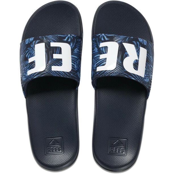 Reef One Slide Sandals Men navy palm 6 Reef One Slide Sandals Men navy palm - Image 4
