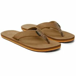 Rip Curl Revival Leather Open Flips Men tan